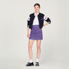 Falda corta de tweed