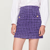 Falda corta de tweed