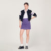 Falda corta de tweed