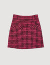 Falda corta de tweed