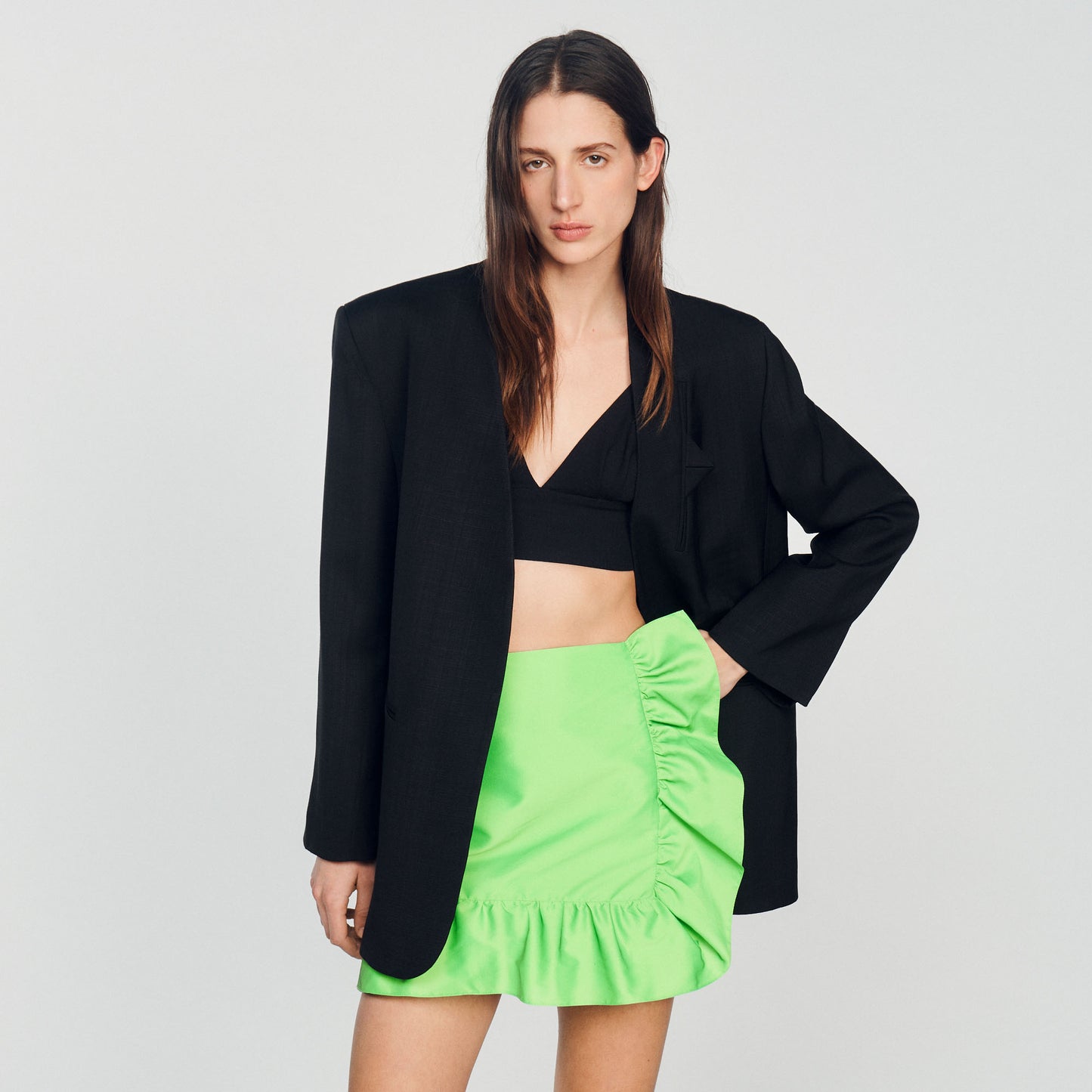 Falda tejida Marlene Verde