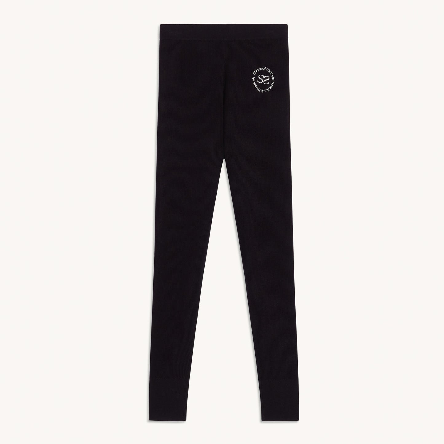 Legging de punto con bordado Mexique