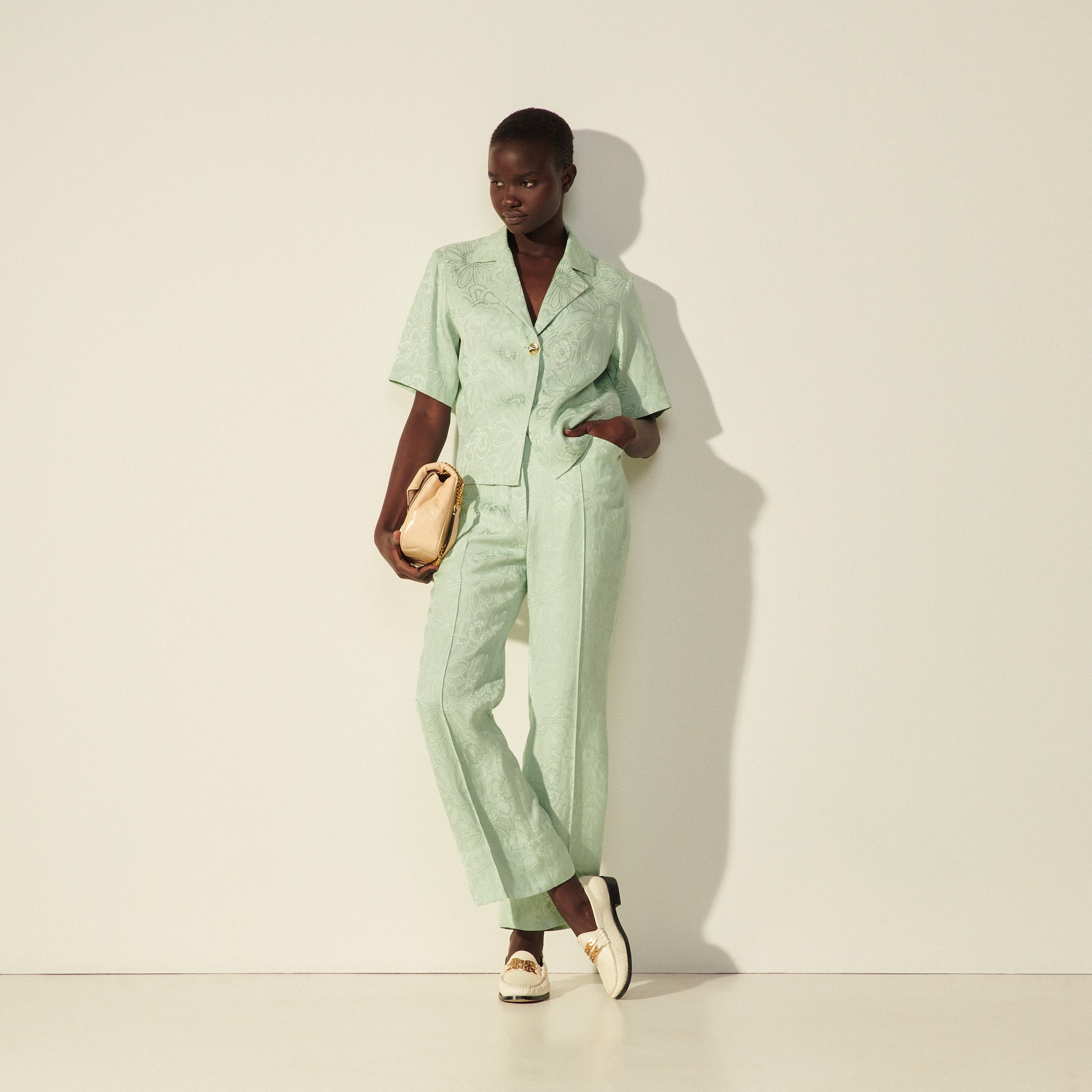 Sandro | Pantalón de jacquard tono sobre tono Gabin