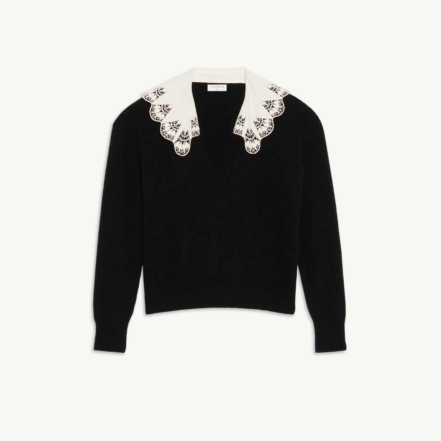 Jersey con cuello de popelina