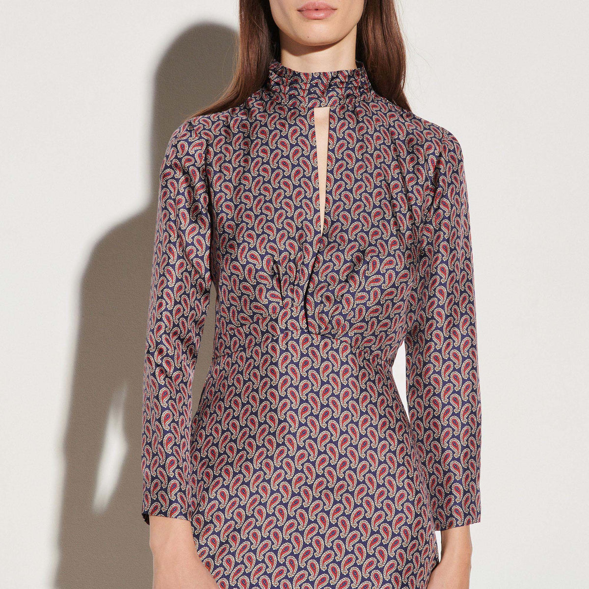 Vestido largo de seda estampado Cashy