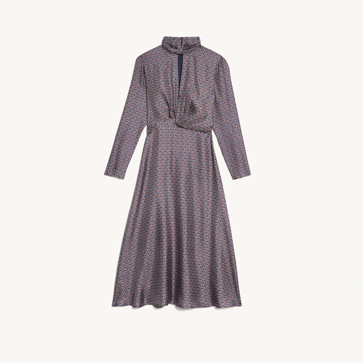 Vestido largo de seda estampado Cashy