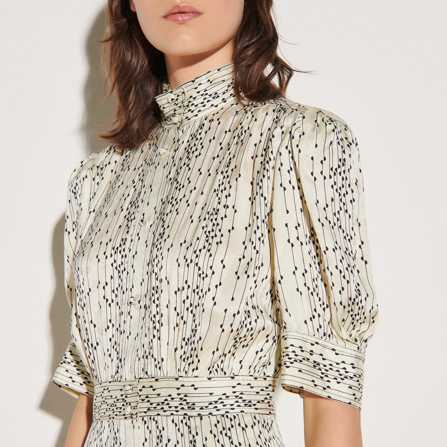 Vestido camisero corto estampado Shirel