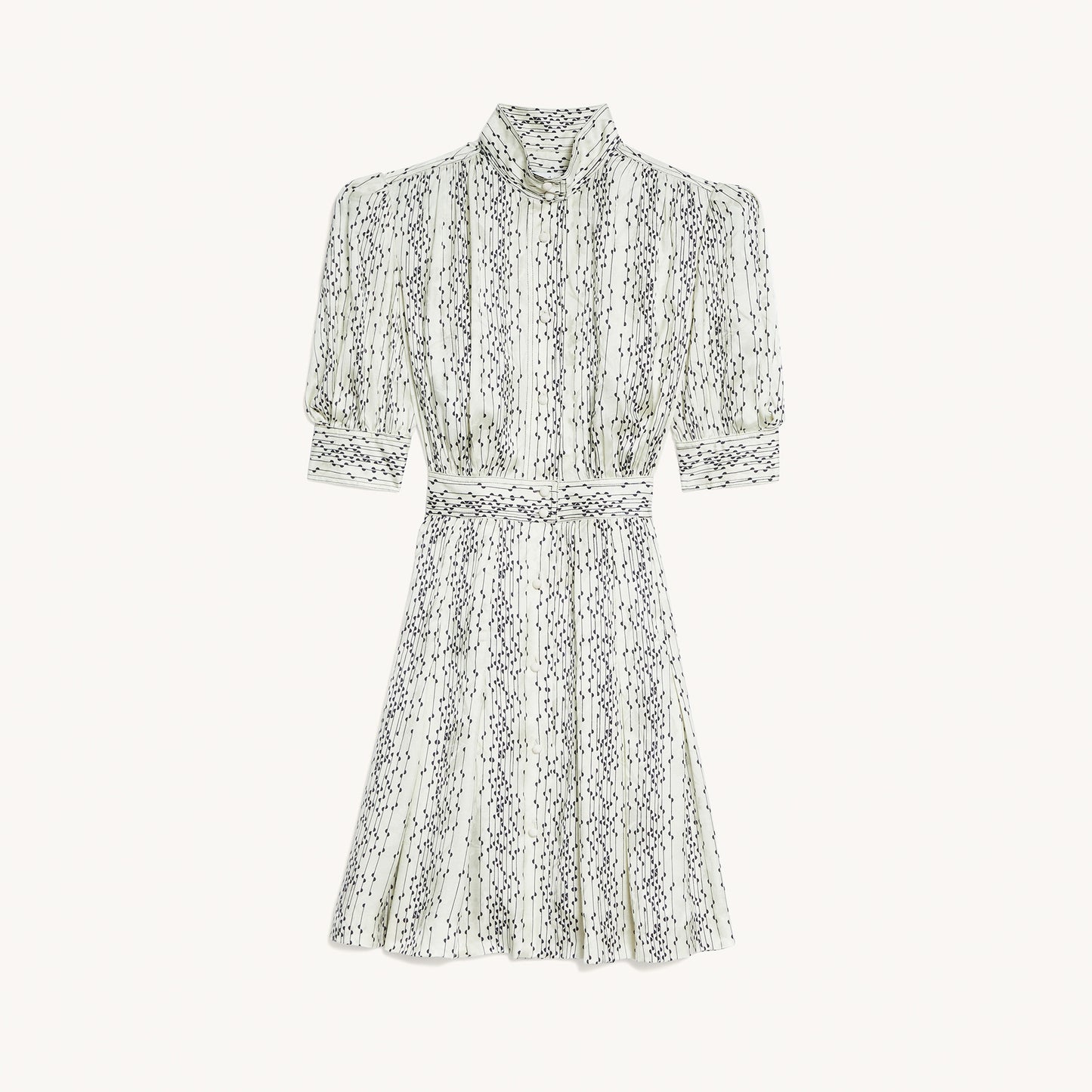 Vestido camisero corto estampado Shirel
