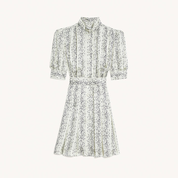 Vestido camisero corto estampado Shirel