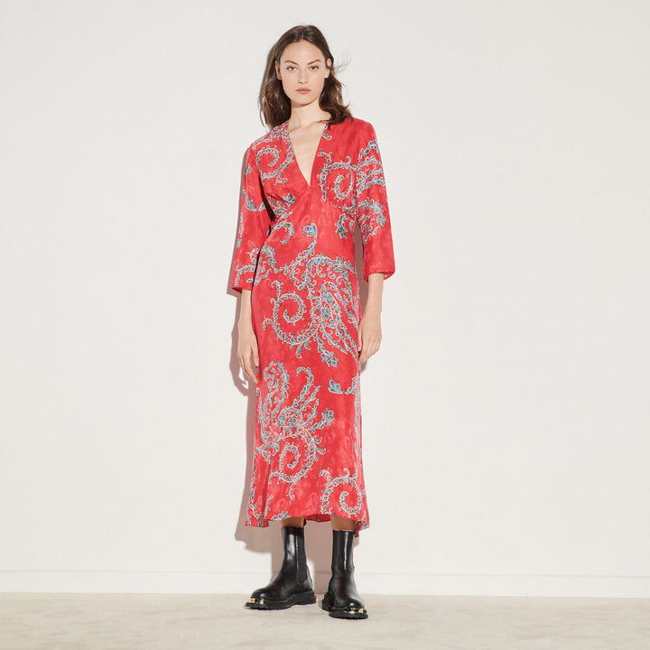 Sandro | Vestido midi estampado Talina