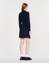 Vestido plisado de punto