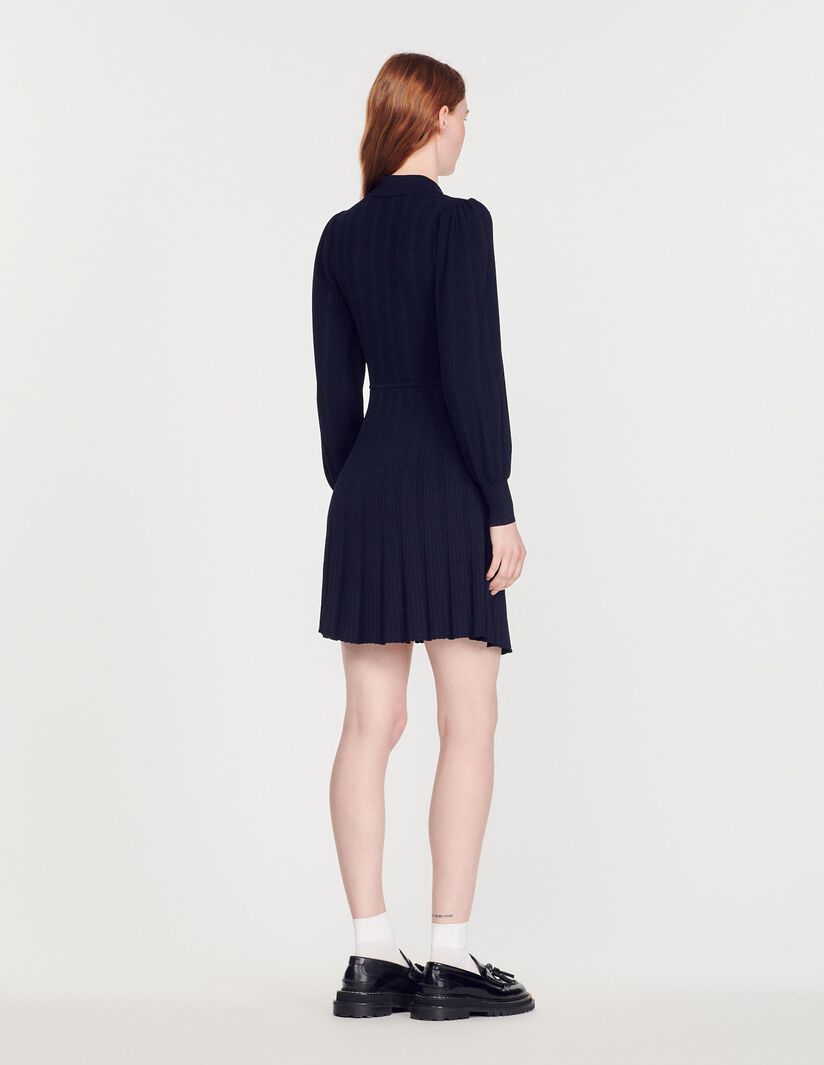 Vestido plisado de punto