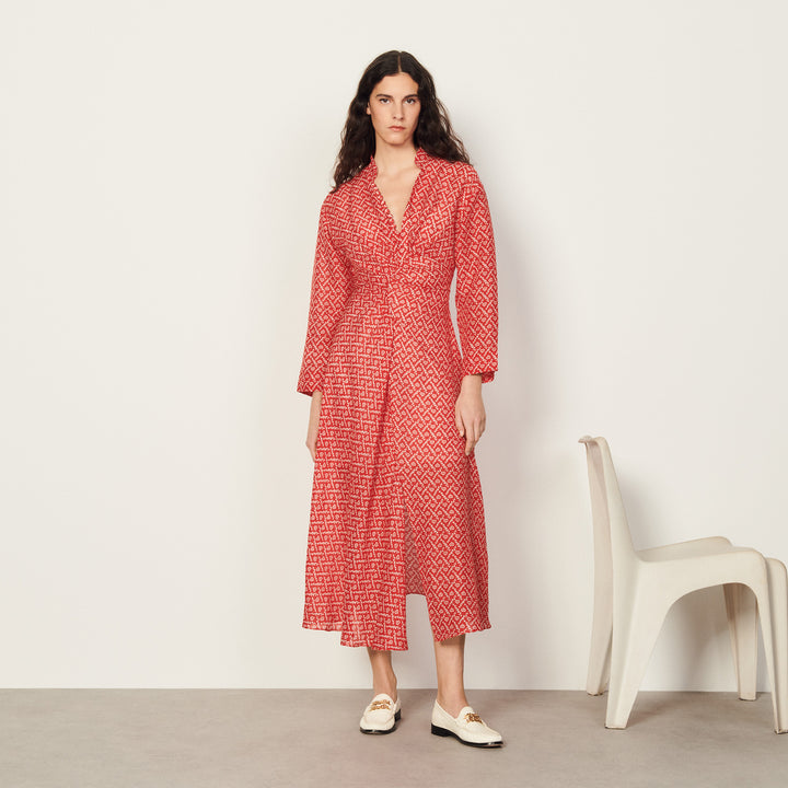 Vestido largo estampado