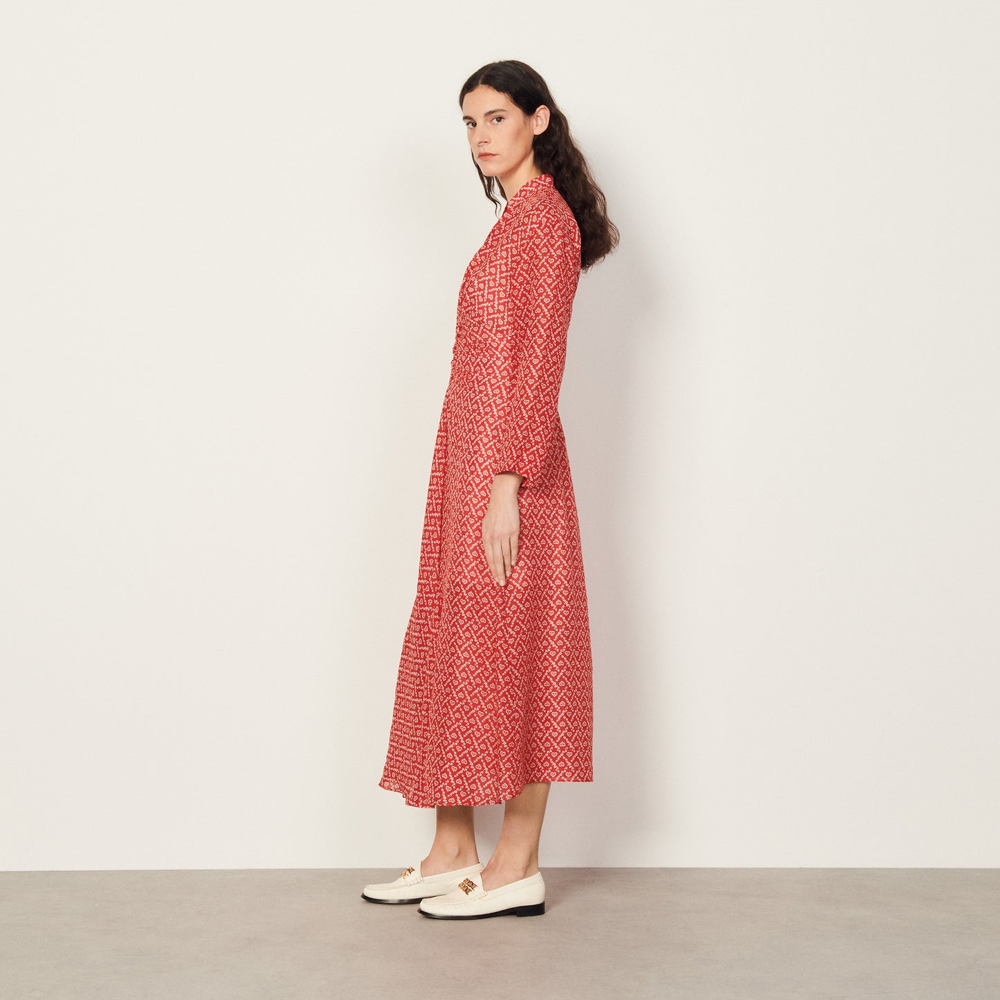 Vestido largo estampado