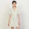 Vestido con cuello marinero de tweed