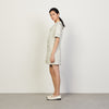 Vestido con cuello marinero de tweed