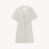 Vestido con cuello marinero de tweed