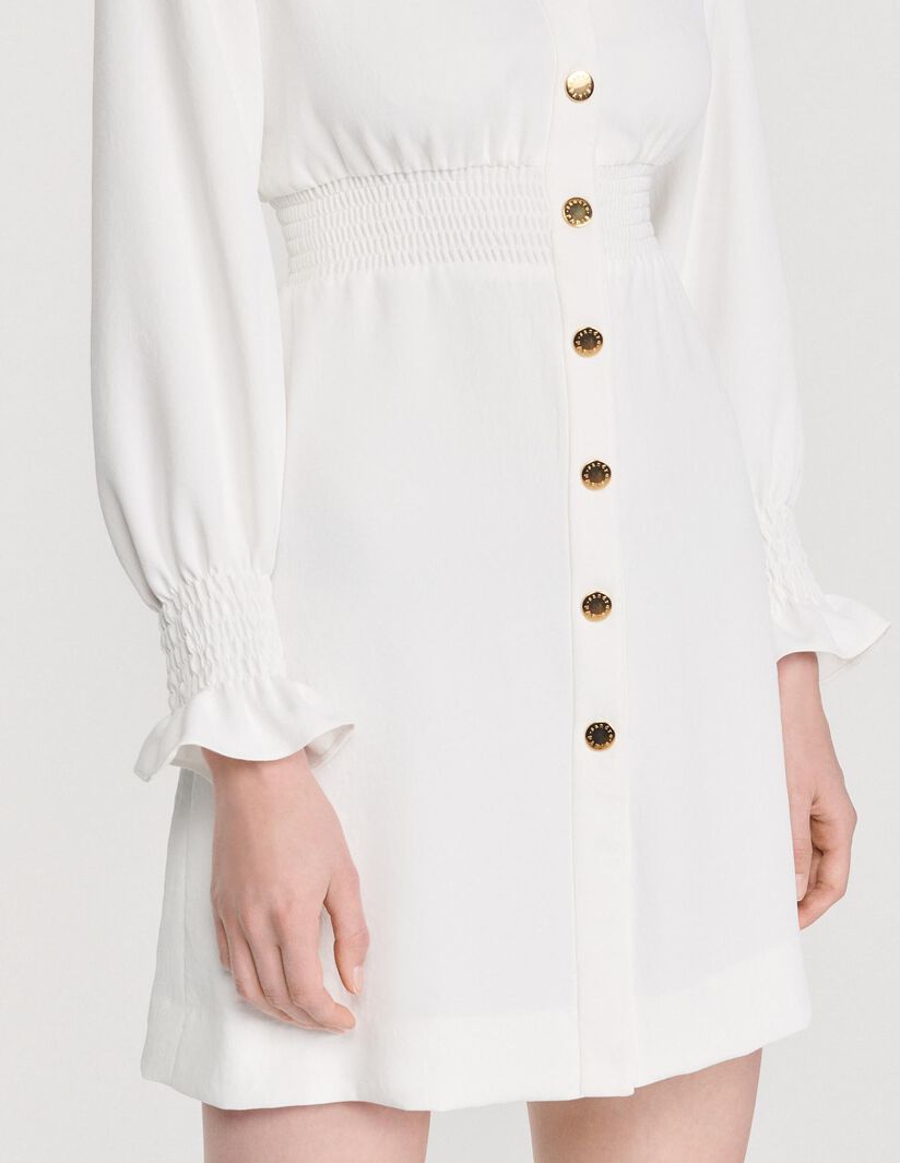 Vestido corto con botones de presión