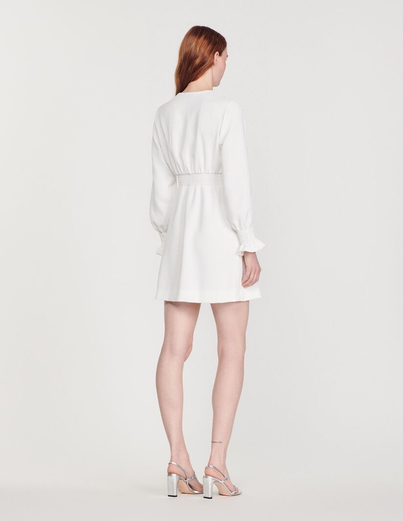 Vestido corto con botones de presión