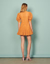 Vestido corto de bordado inglés