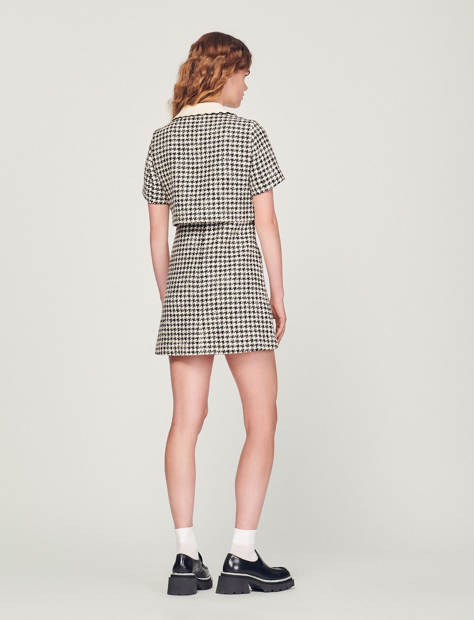 Vestido trampantojo de tweed