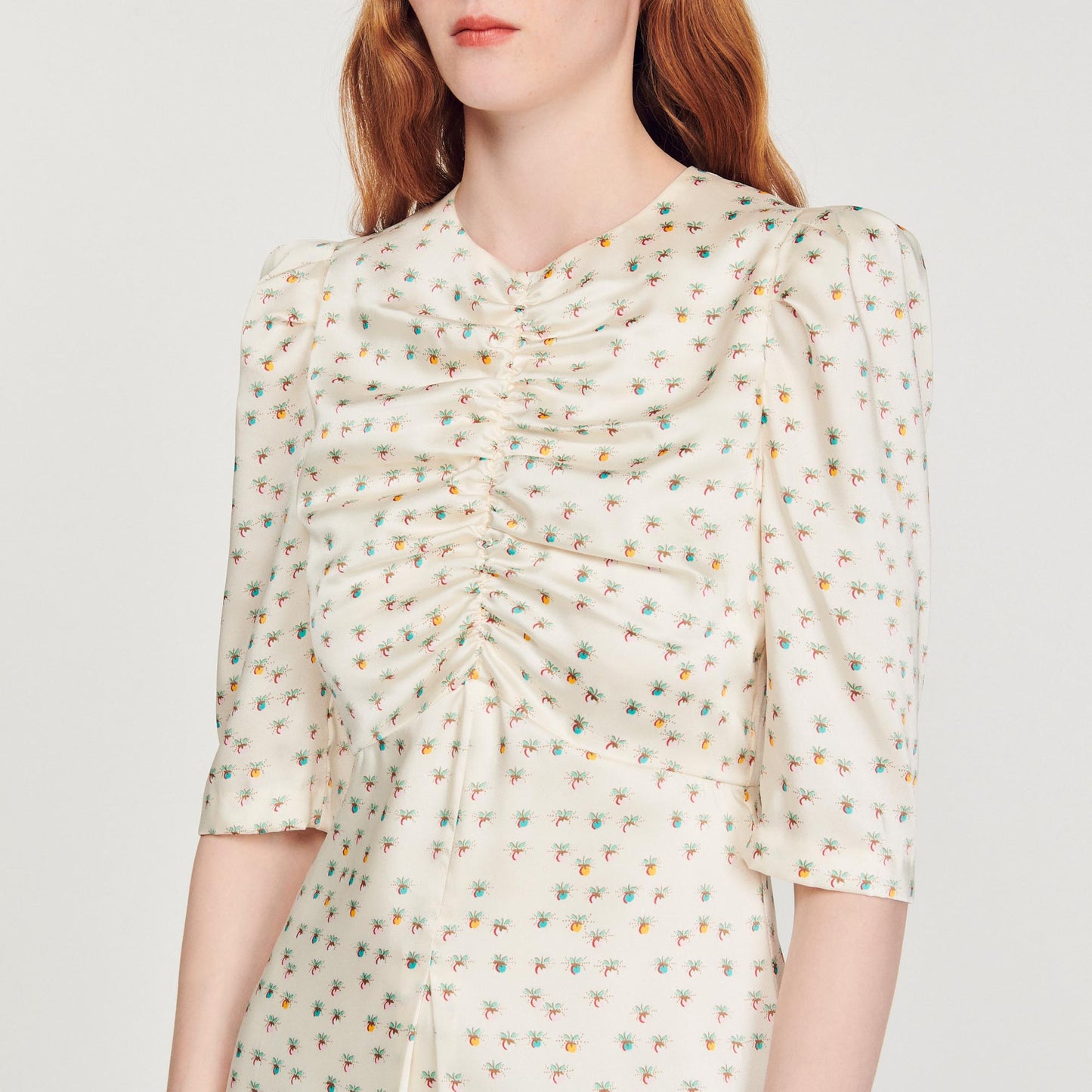 Vestido corto con estampado Fleurs d’Été