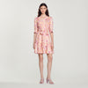 Vestido de seda con estampado Peace&Love