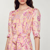Vestido de seda con estampado Peace&Love