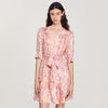 Vestido de seda con estampado Peace&Love