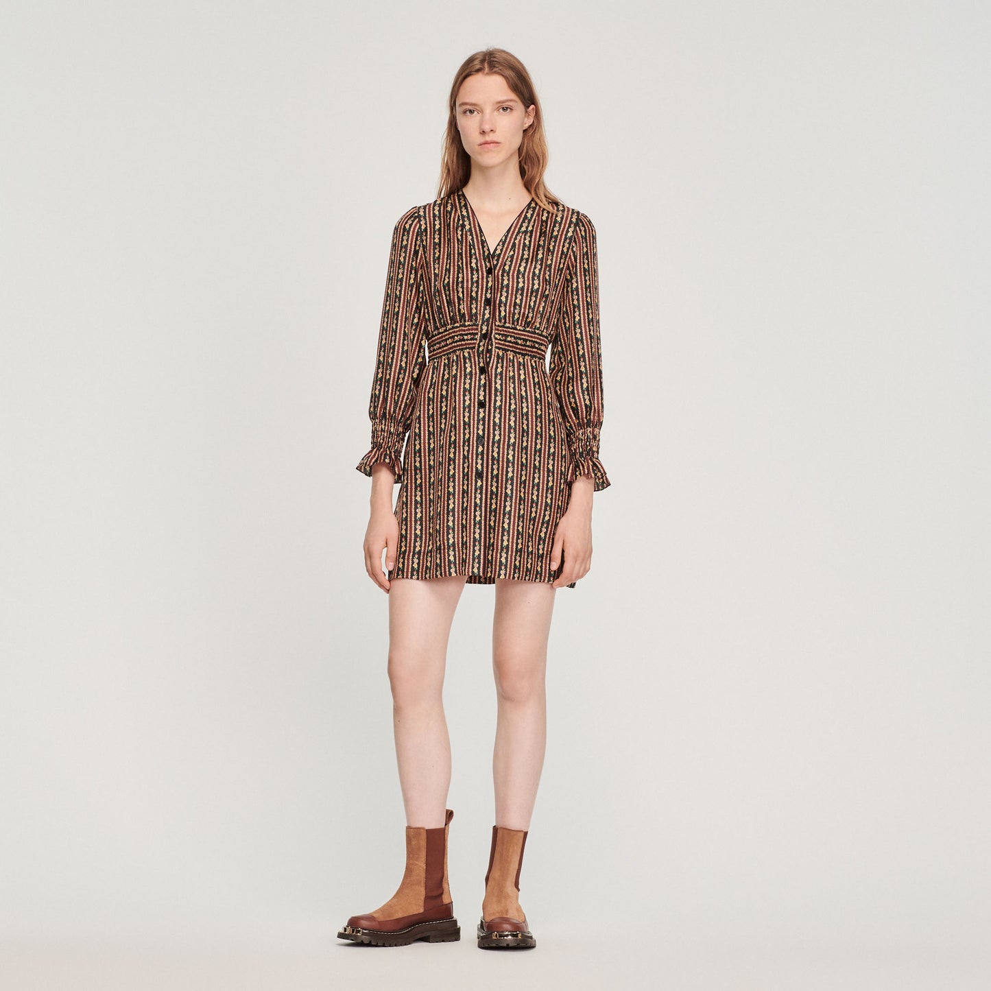 Vestido corto estampado