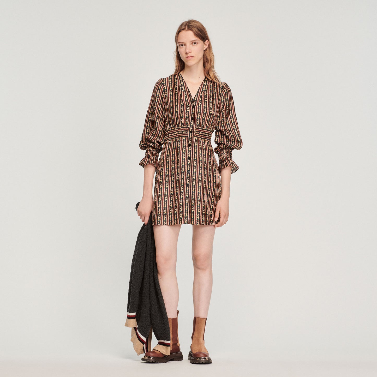 Vestido corto estampado