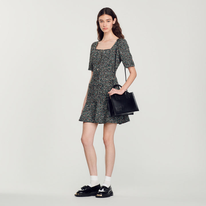 Vestido corto de tweed