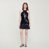 Vestido corto con lentejuelas