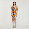 Vestido corto con estampado Hawaï