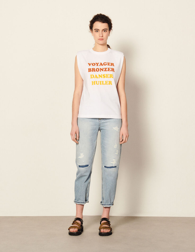 Camiseta de algodón orgánico con mensaje