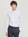Camisa con tapeta de popelina Hidden
