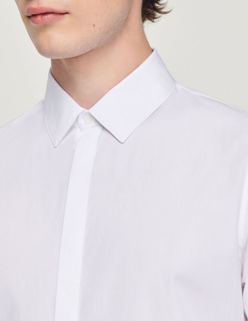 Camisa con tapeta de popelina Hidden