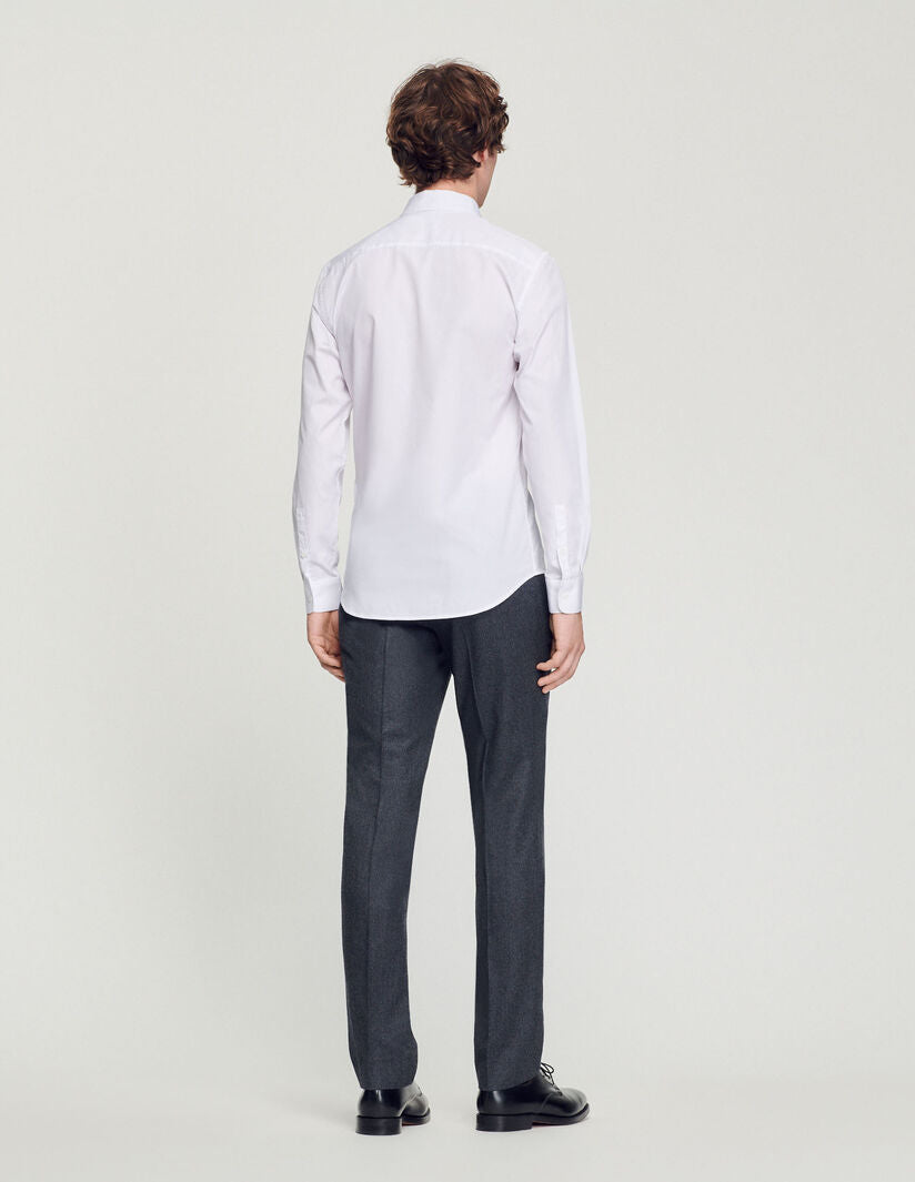 Camisa con tapeta de popelina Hidden