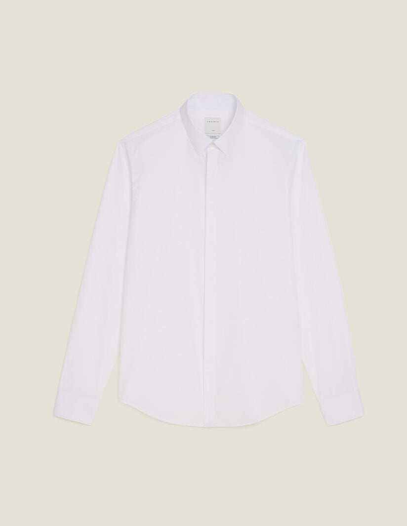 Camisa con tapeta de popelina Hidden