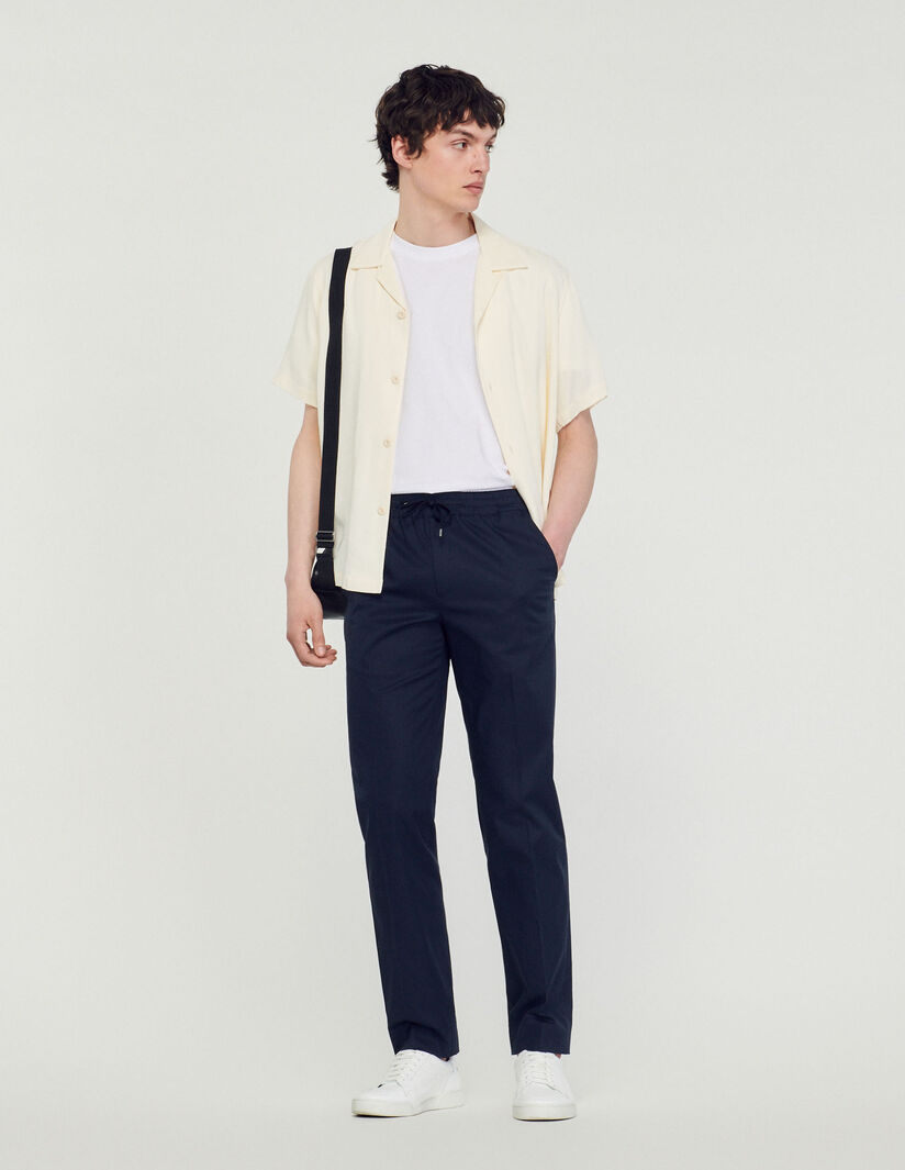 Pantalón recto elástico