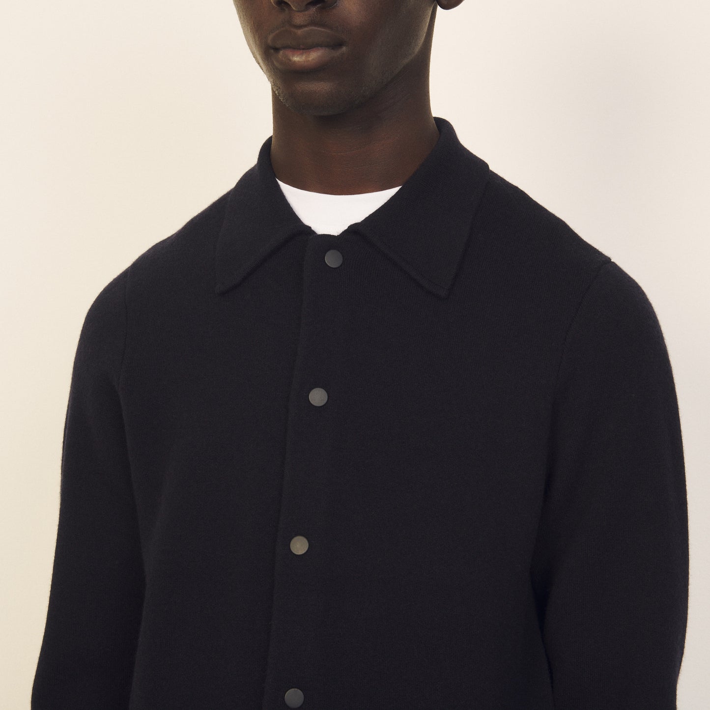 Cárdigan de cuello estilo polo