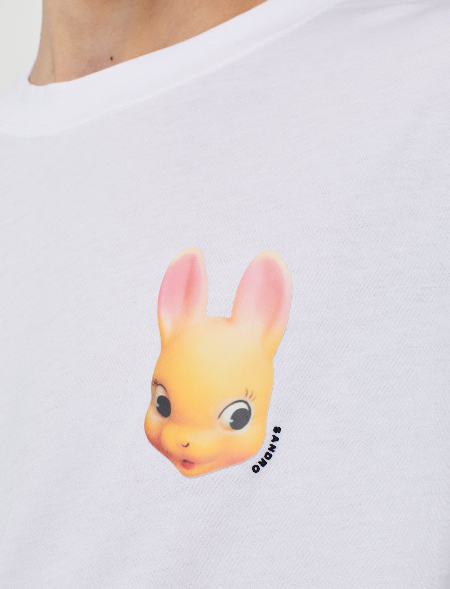 Camiseta con estampado de conejo