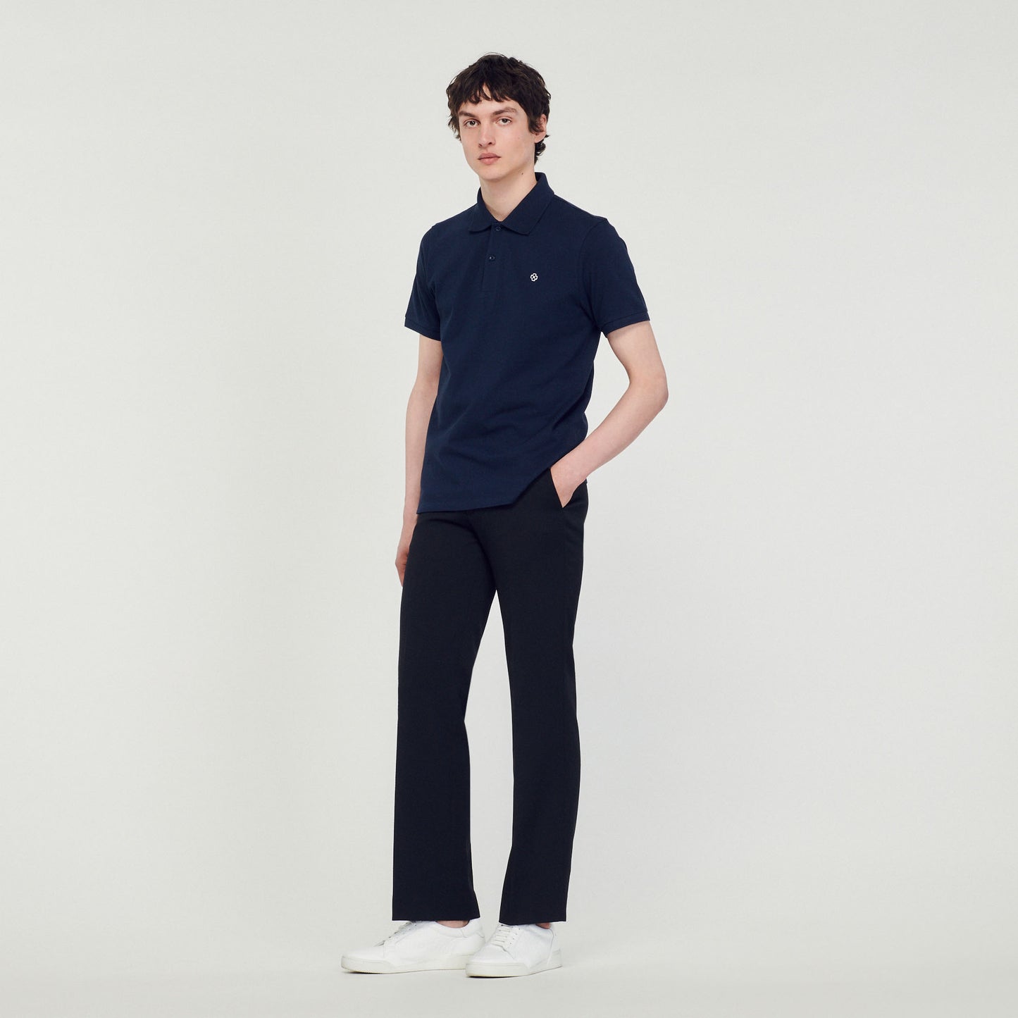 Polo con parche Square Cross