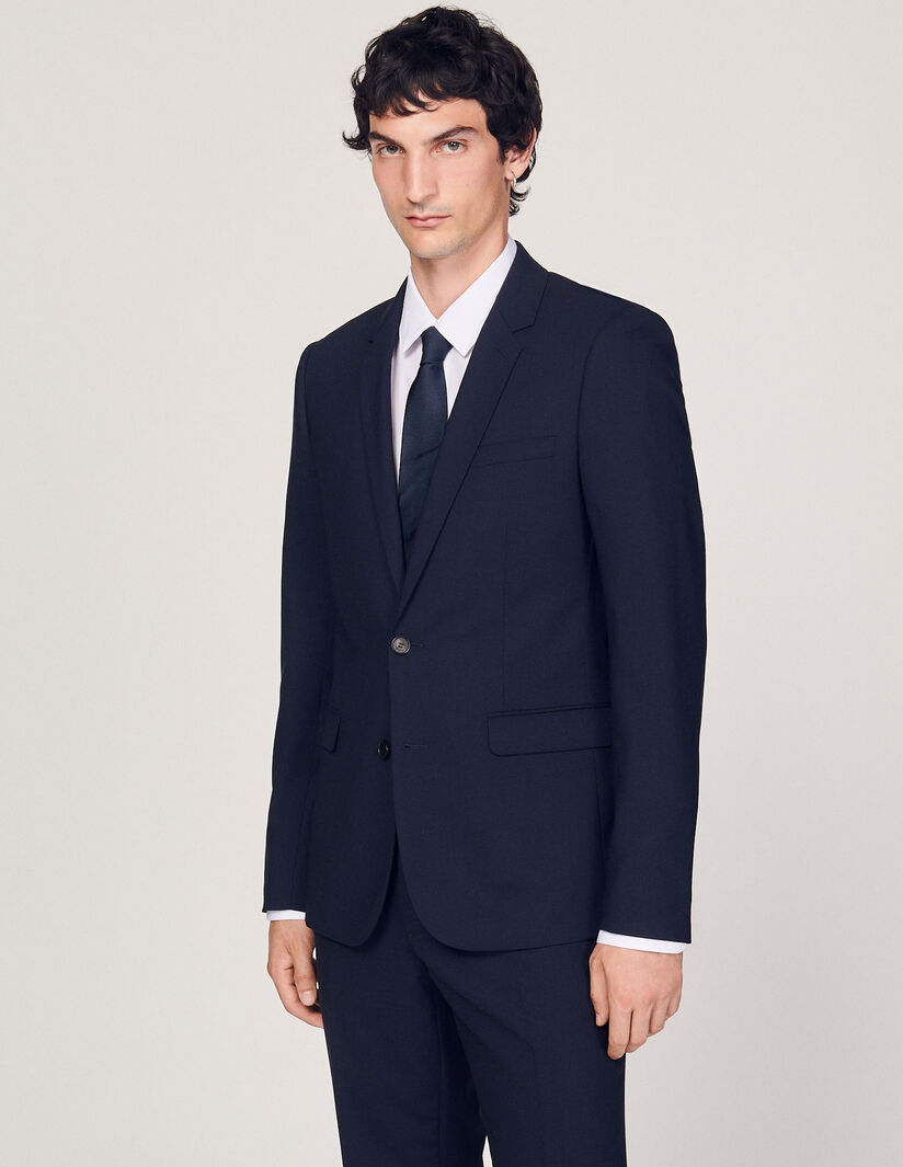 Chaqueta de traje clásica de lana