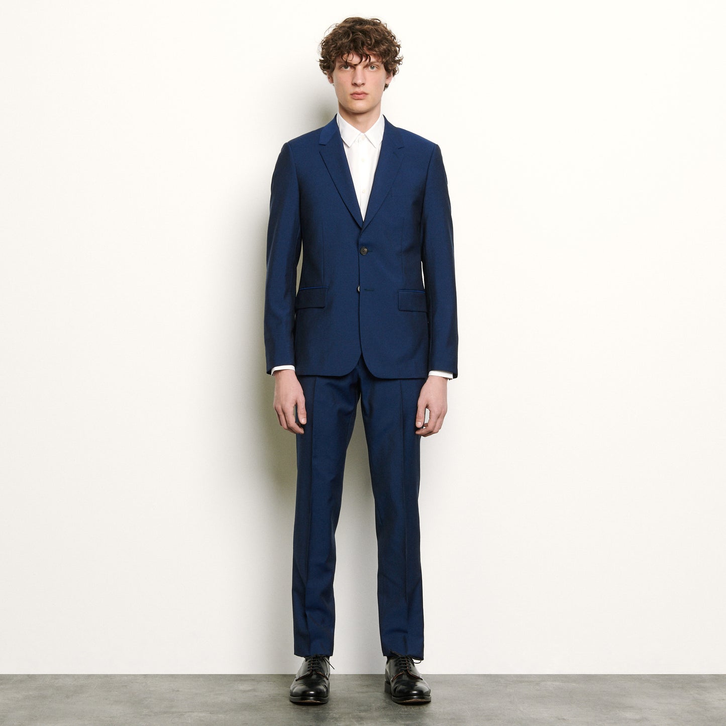 Chaqueta de traje de lana y mohair Formal Blue Op