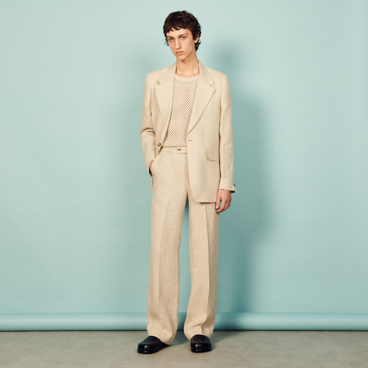 Chaqueta de traje de lino